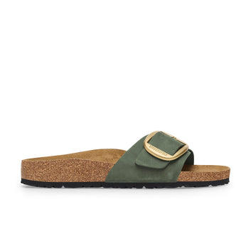 Madrid Big Buckle Thyme Nubuck Leather